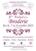 6, 7 et 8 octobre 2023 : Festival de la Broderie de Compiègne (60)