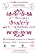 6, 7 et 8 octobre 2023 : Festival de la Broderie de Compigne (60)