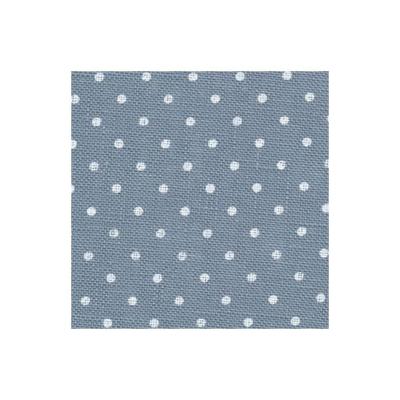 Belfast Petit pois 12,6 fils - 5269 bleu ardoise pois blanc