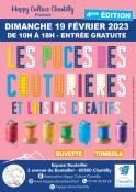 19 fvrier 2023 : CHANTILLY (60) - 4me puces des couturires et loisirs cratifs
