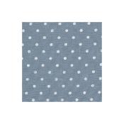 Belfast Petit pois 12,6 fils - 5269 bleu ardoise pois blanc