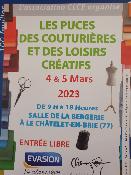 4 et 5 mars 2023 : puces des couturires - CHATELET EN BRIE (77)