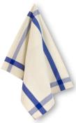 Torchon coton Grand-Mère - Ecru/Bleu